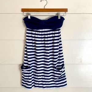 Vintage Abercrombie & Fitch Strapless Striped Babydoll Dress